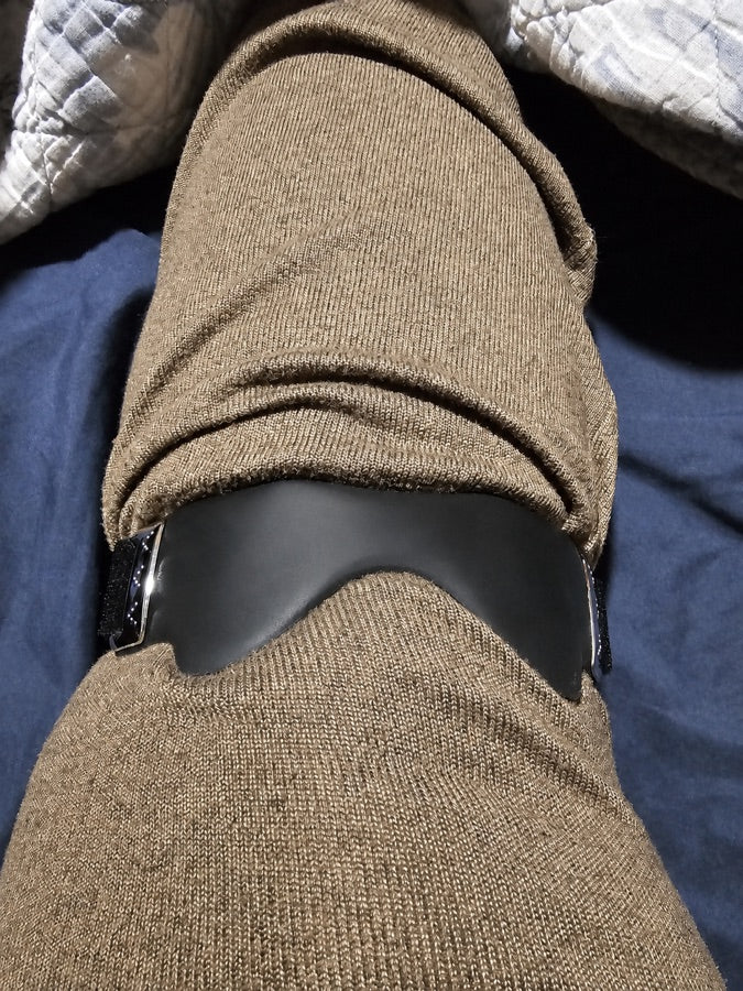 Customer photo of CourtBrace Pro worn on the knee